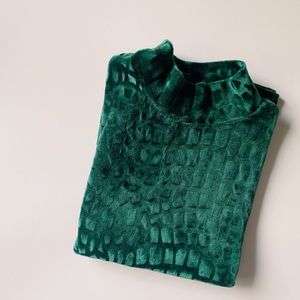 Vintage Velvet Mockneck Top Size S